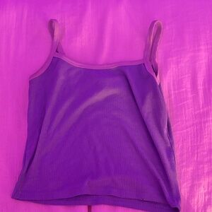 Blue Ribbed Women's Tank Top